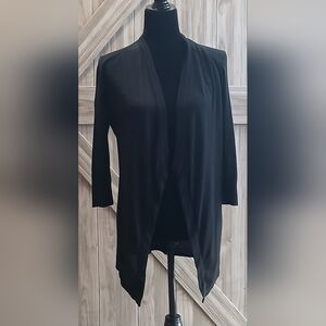 White House Black Market Women's Black Cardigan Sweater Open Front (XXS)